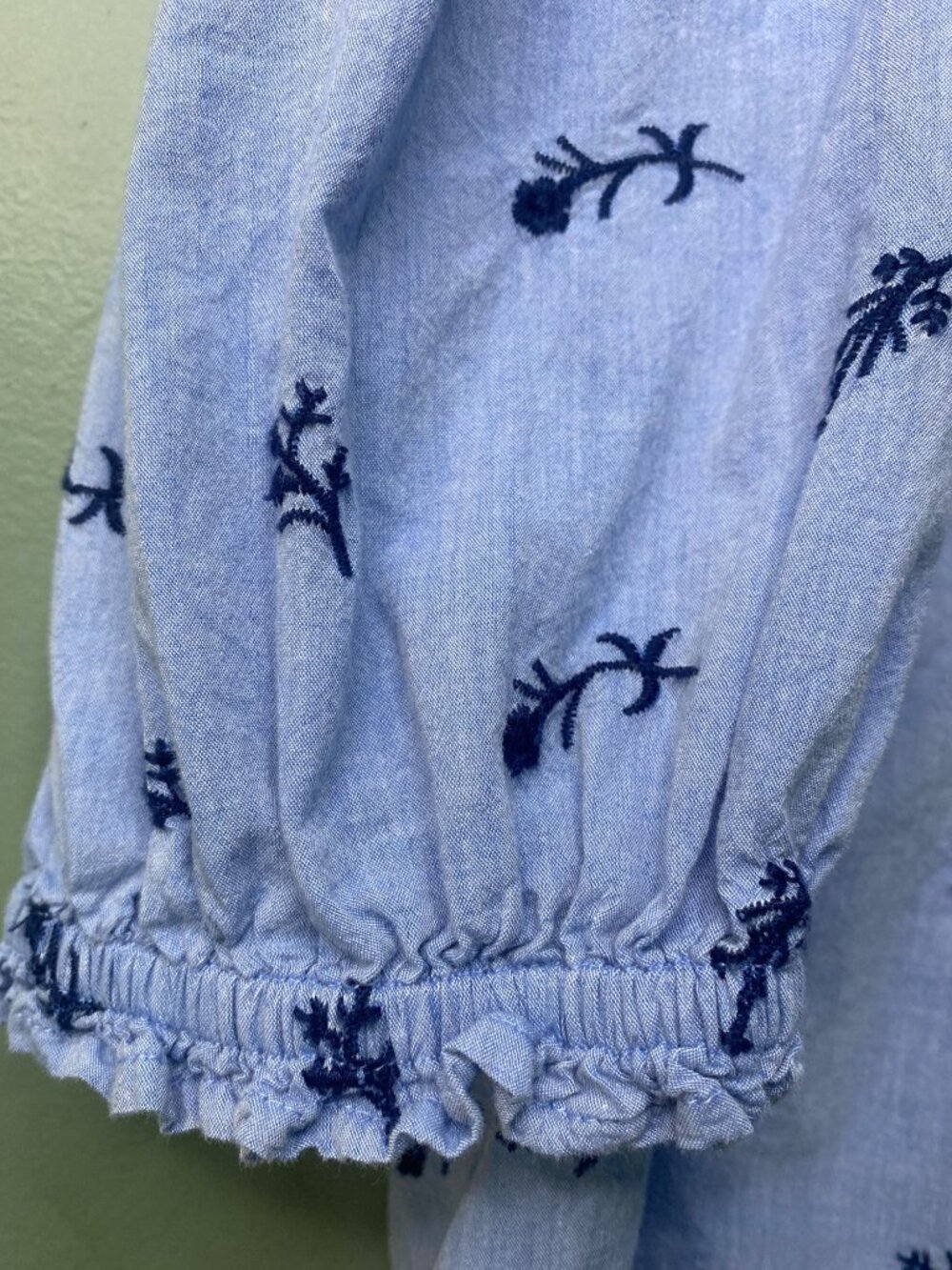 St. John’s Bay Women’s PXXL 100% Cotton Embroidered Floral Boho Top coastal - Picture 5 of 8